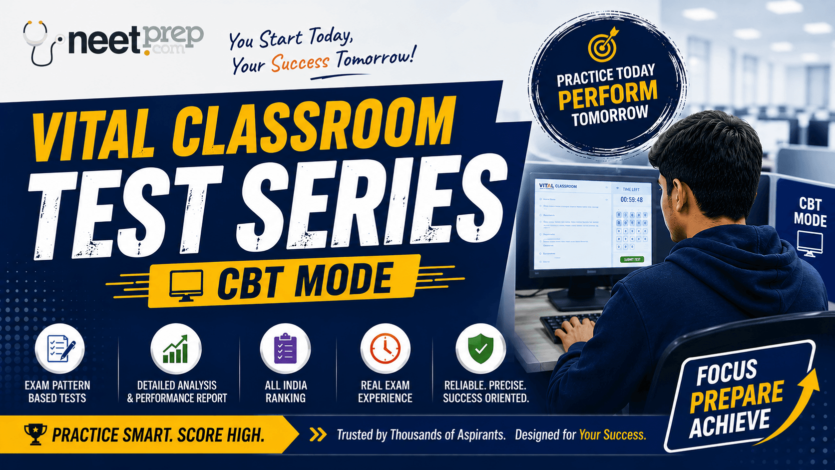 VITAL Classroom Test Series (in CBT mode) for NEET'27 - Course Banner